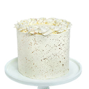 Gold Splatter Vanilla Cake
